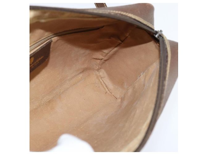 Borsa Sherry Line GG Supreme Web di GUCCI in PVC beige e oro 40 02 088 Auth 147770 D'oro - vista 17