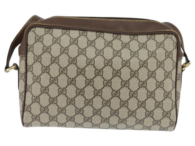 Borsa Sherry Line GG Supreme Web di GUCCI in PVC beige e oro 40 02 088 Auth 147770 D'oro - vista 3