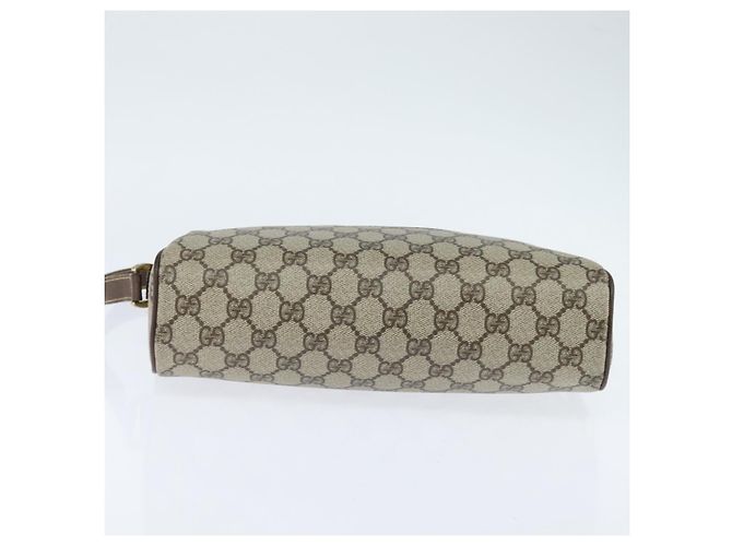 Borsa Sherry Line GG Supreme Web di GUCCI in PVC beige e oro 40 02 088 Auth 147770 D'oro - vista 9
