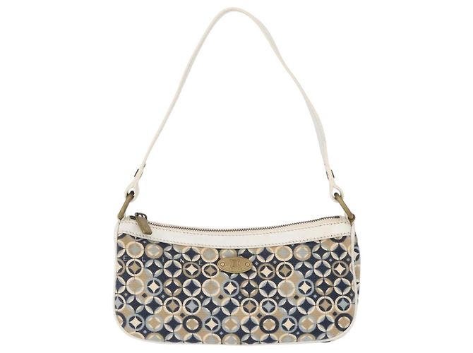 Céline CELINE Accessory Pouch Canvas Navy Auth 154613 Navy blue - view 13
