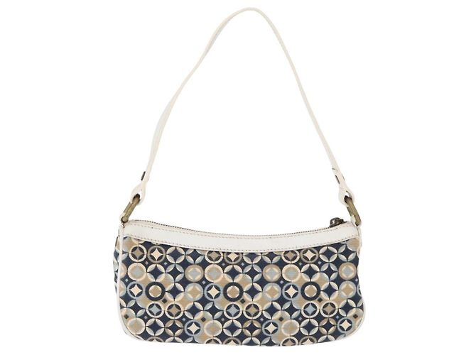 Céline CELINE Accessory Pouch Canvas Navy Auth 154613 Navy blue - view 2