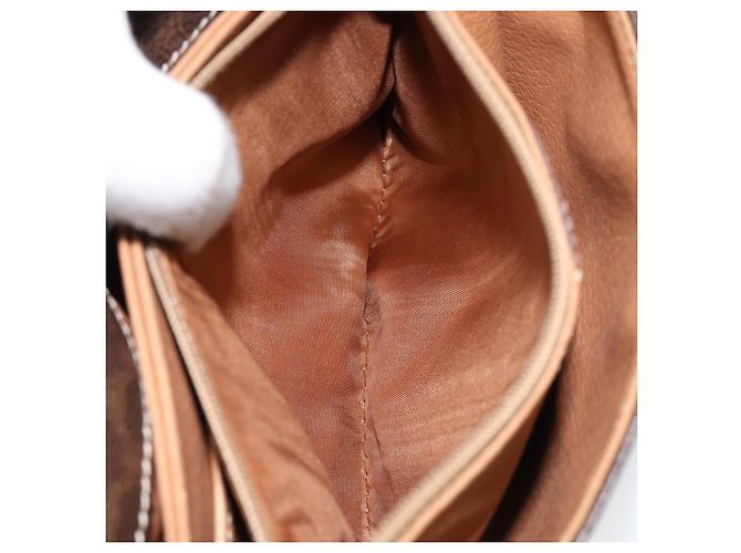 Céline Borsa a Spalla in Tela Macadam CELINE in Pelle PVC Marrone Oro Auth ka274 D'oro - vista 23