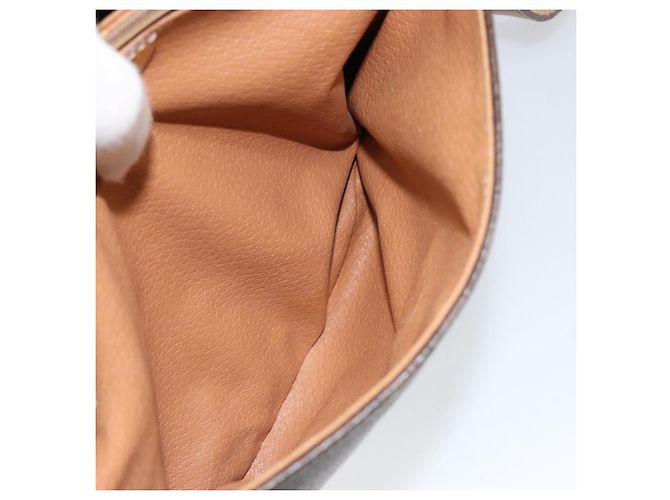 Céline Borsa a Spalla in Tela Macadam CELINE in Pelle PVC Marrone Oro Auth ka274 D'oro - vista 24