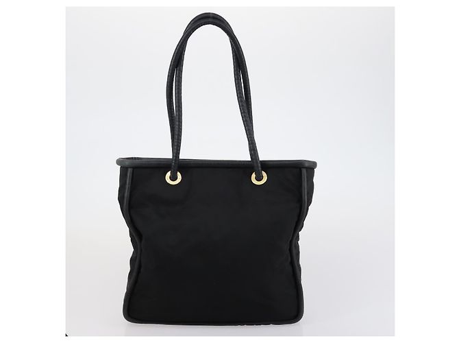 Borsa a mano Celine in nylon e pelle Salvatore Ferragamo 2 pezzi nera Auth 150480 Nero - vista 11