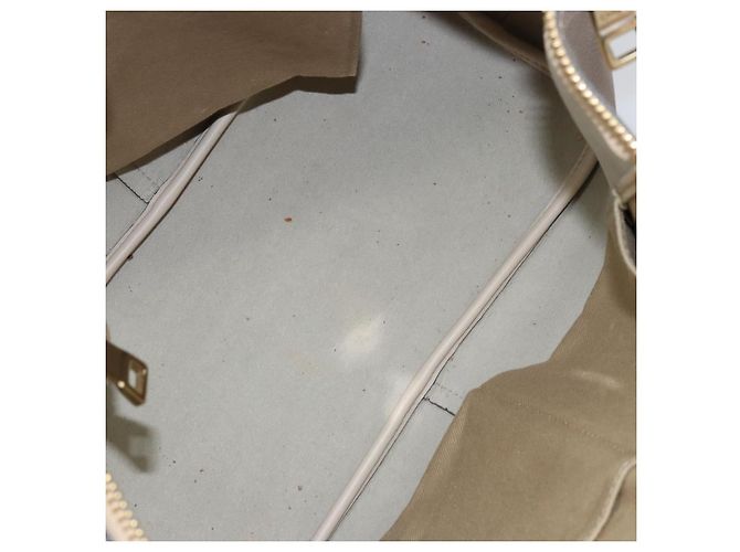 Chloé Borsa Chloe Bailey in pelle 2 vie grigia oro Auth BA7808 Marrone D'oro - vista 10