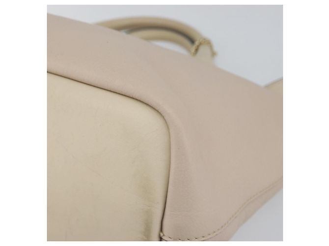 Chloé Borsa Chloe Bailey in pelle 2 vie grigia oro Auth BA7808 Marrone D'oro - vista 17