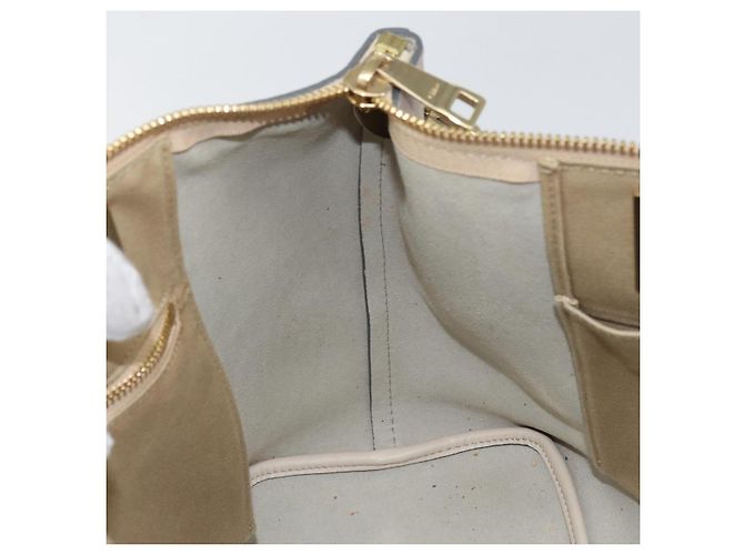 Chloé Borsa Chloe Bailey in pelle 2 vie grigia oro Auth BA7808 Marrone D'oro - vista 22