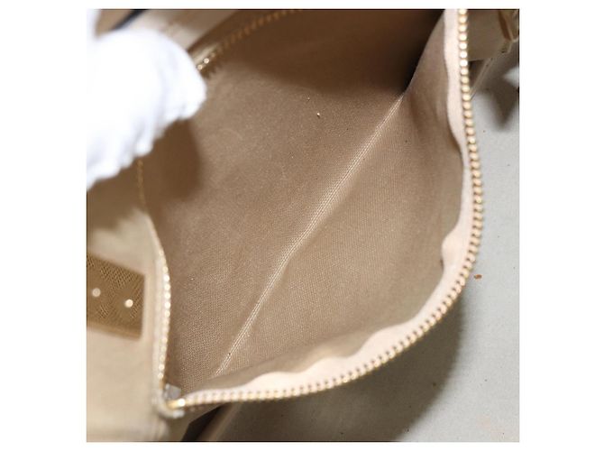 Chloé Borsa Chloe Bailey in pelle 2 vie grigia oro Auth BA7808 Marrone D'oro - vista 25