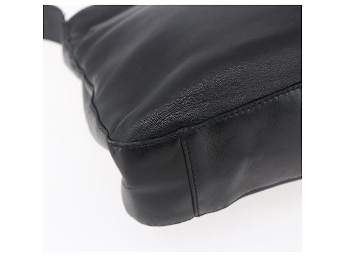 LOEWE Borsa a Spalla Anagramma Pelle Nera Oro Auth 153121 Nero D'oro - vista 14