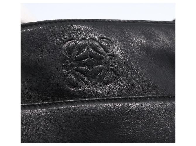 LOEWE Borsa a Spalla Anagramma Pelle Nera Oro Auth 153121 Nero D'oro - vista 17