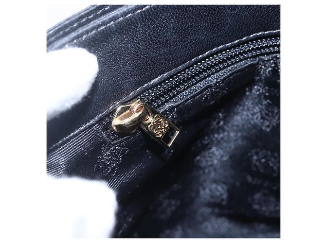 LOEWE Borsa a Spalla Anagramma Pelle Nera Oro Auth 153121 Nero D'oro - vista 18