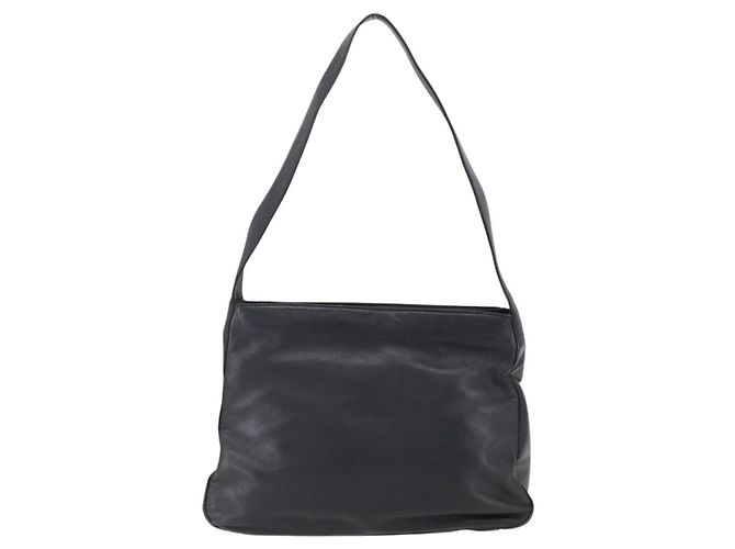 LOEWE Borsa a Spalla Anagramma Pelle Nera Oro Auth 153121 Nero D'oro - vista 2
