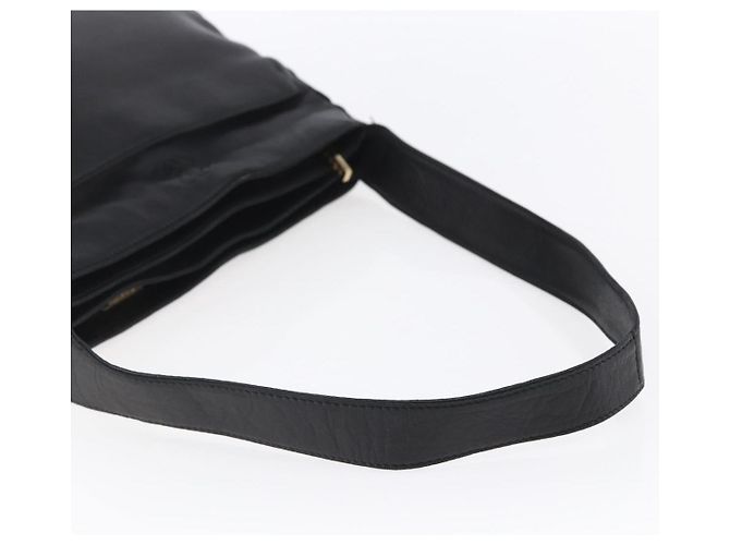 LOEWE Borsa a Spalla Anagramma Pelle Nera Oro Auth 153121 Nero D'oro - vista 7
