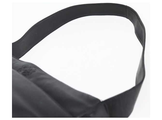 LOEWE Borsa a Spalla Anagramma Pelle Nera Oro Auth 153121 Nero D'oro - vista 8