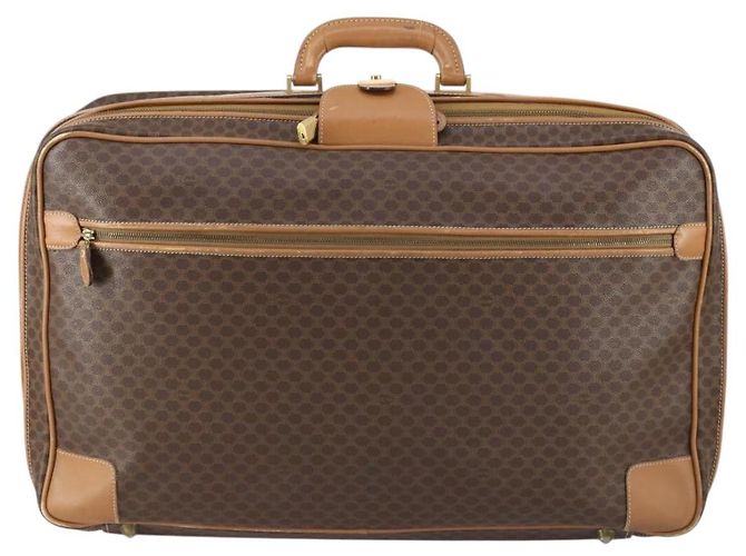 Céline Borsa Boston in tela Macadam CELINE PVC marrone oro Auth bs31028 D'oro - vista 13