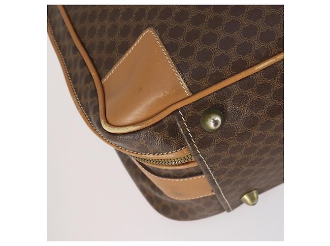 Céline Borsa Boston in tela Macadam CELINE PVC marrone oro Auth bs31028 D'oro - vista 15