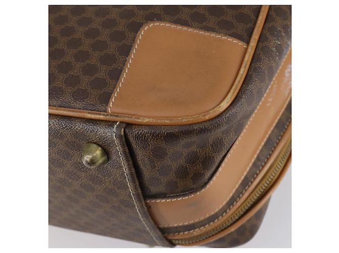 Céline Borsa Boston in tela Macadam CELINE PVC marrone oro Auth bs31028 D'oro - vista 16