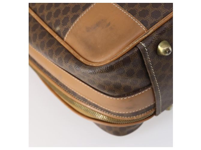 Céline Borsa Boston in tela Macadam CELINE PVC marrone oro Auth bs31028 D'oro - vista 17