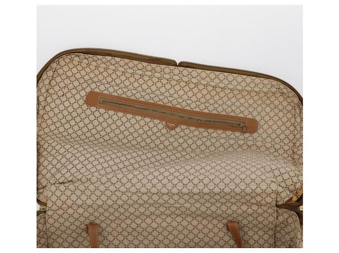 Céline Borsa Boston in tela Macadam CELINE PVC marrone oro Auth bs31028 D'oro - vista 19