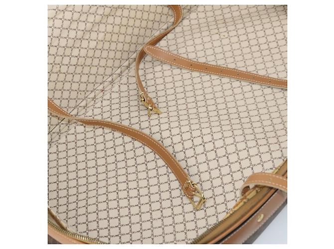 Céline Borsa Boston in tela Macadam CELINE PVC marrone oro Auth bs31028 D'oro - vista 23