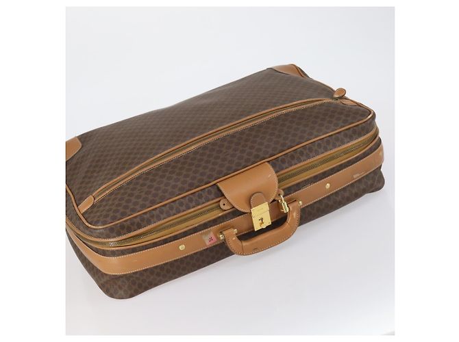 Céline Borsa Boston in tela Macadam CELINE PVC marrone oro Auth bs31028 D'oro - vista 6