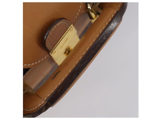 Céline Borsa Boston in tela Macadam CELINE PVC marrone oro Auth bs31028 D'oro - vista 7