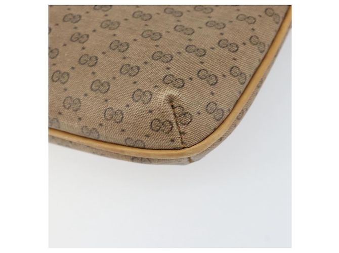 Borsa a spalla in PVC pelle Micro GG Supreme con catena GUCCI beige oro Auth ep12132 D'oro - vista 14