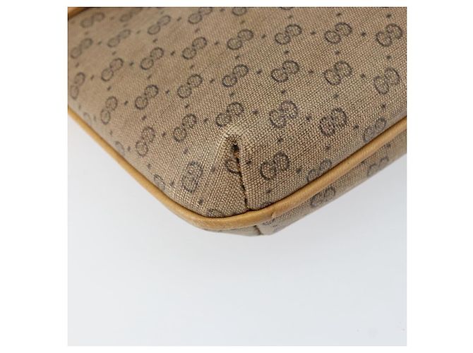 Borsa a spalla in PVC pelle Micro GG Supreme con catena GUCCI beige oro Auth ep12132 D'oro - vista 15