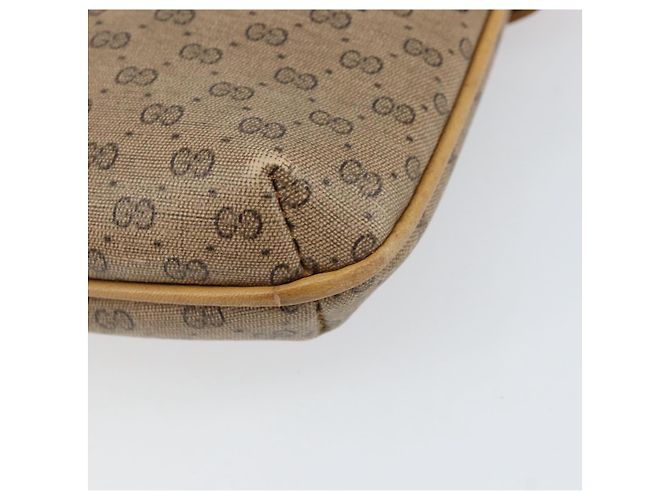 Borsa a spalla in PVC pelle Micro GG Supreme con catena GUCCI beige oro Auth ep12132 D'oro - vista 16