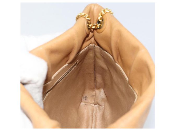 Borsa a spalla in PVC pelle Micro GG Supreme con catena GUCCI beige oro Auth ep12132 D'oro - vista 18