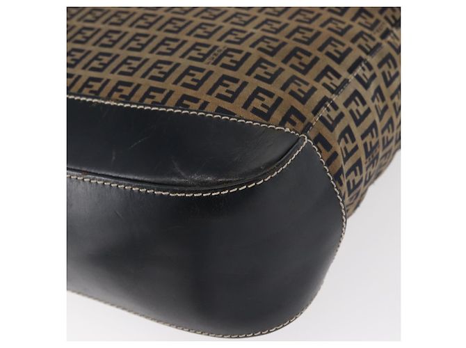 FENDI Zucchino Canvas Tote Bag Navy Silber Authentisch ka336 Marineblau - Ansicht 16