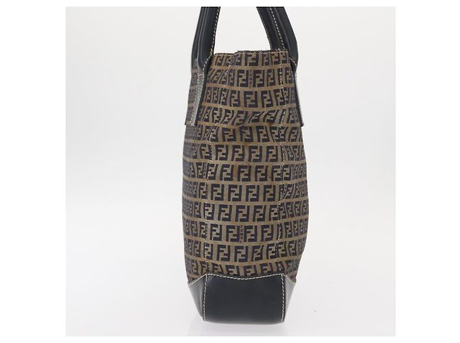 FENDI Zucchino Canvas Tote Bag Navy Silber Authentisch ka336 Marineblau - Ansicht 5