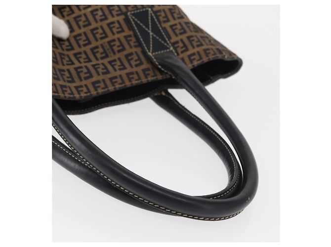 FENDI Zucchino Canvas Tote Bag Navy Silber Authentisch ka336 Marineblau - Ansicht 8