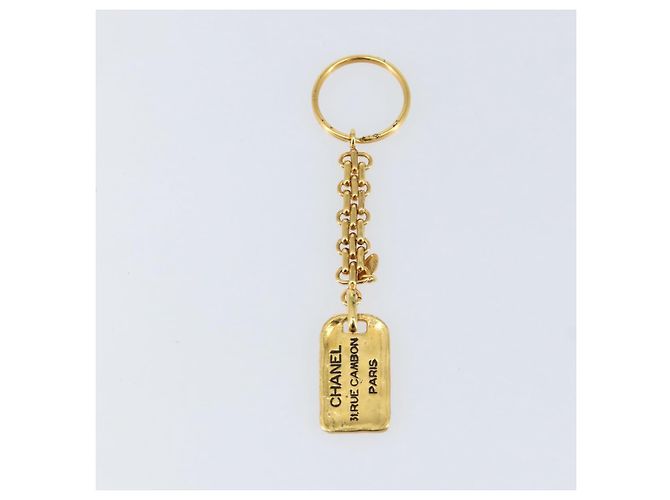Chaveiro CHANEL metal dourado CC Auth 155091V - vista 2
