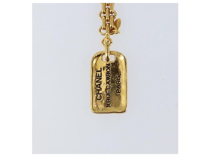 Chaveiro CHANEL metal dourado CC Auth 155091V - vista 5