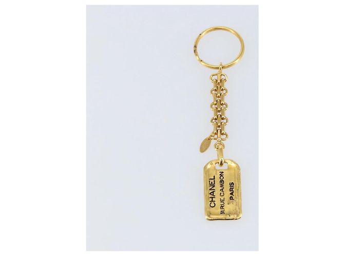 Chaveiro CHANEL metal dourado CC Auth 155091V - vista 6