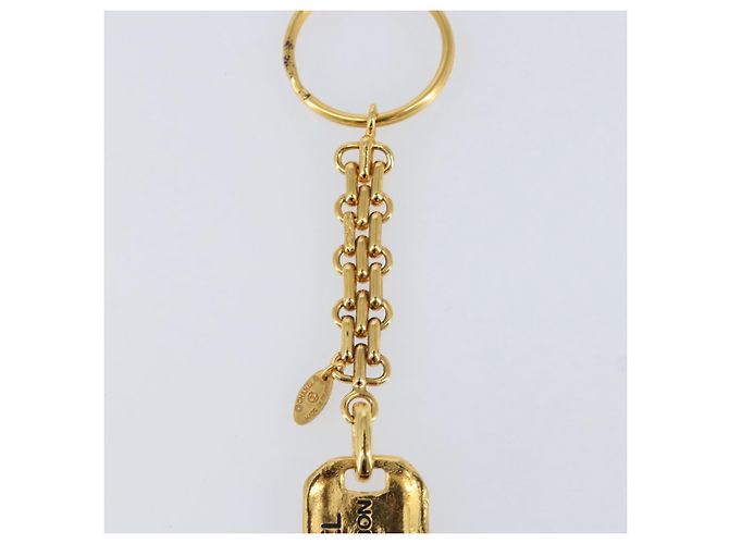 Chaveiro CHANEL metal dourado CC Auth 155091V - vista 8