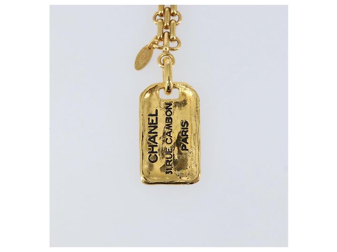 Chaveiro CHANEL metal dourado CC Auth 155091V - vista 9
