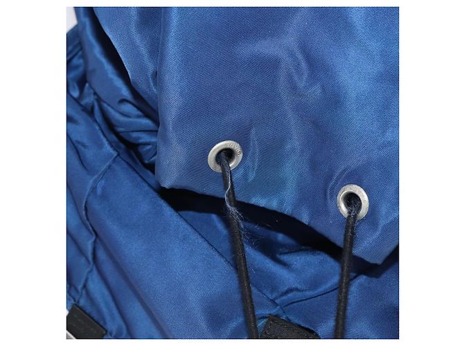 PRADA Backpack Nylon Blue Silver Auth bs31181 Silvery - view 10
