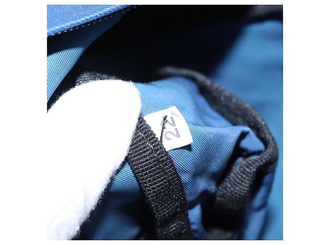 PRADA Backpack Nylon Blue Silver Auth bs31181 Silvery - view 12