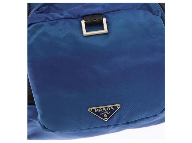 PRADA Backpack Nylon Blue Silver Auth bs31181 Silvery - view 22
