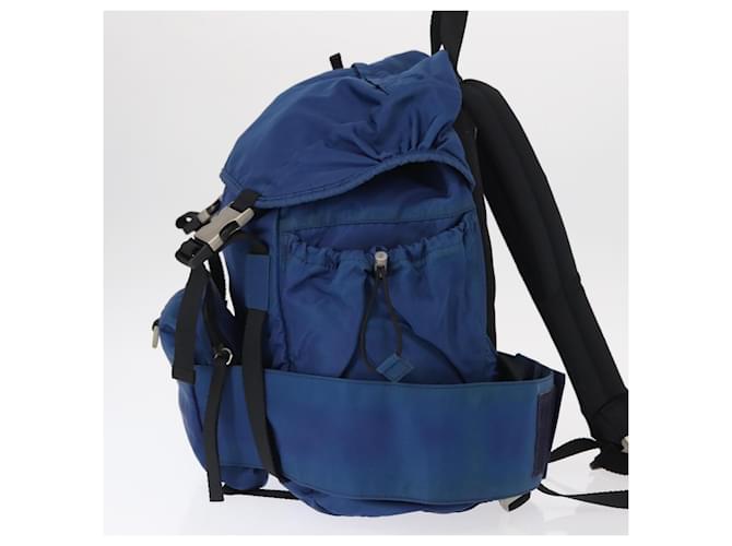 PRADA Backpack Nylon Blue Silver Auth bs31181 Silvery - view 3