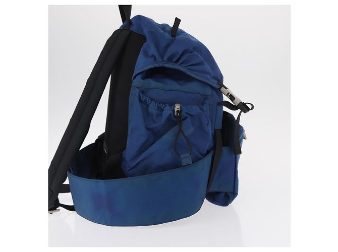 PRADA Backpack Nylon Blue Silver Auth bs31181 Silvery - view 4