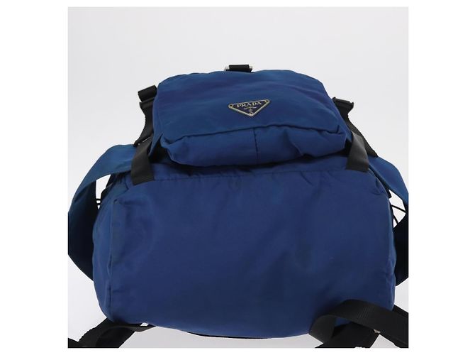 PRADA Backpack Nylon Blue Silver Auth bs31181 Silvery - view 5