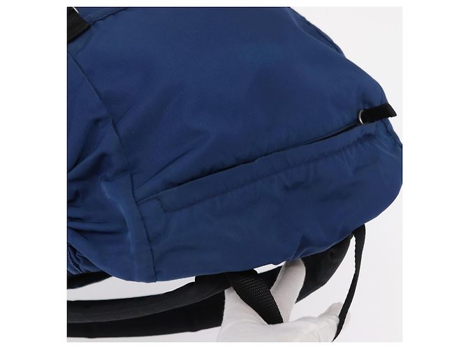 PRADA Backpack Nylon Blue Silver Auth bs31181 Silvery - view 6