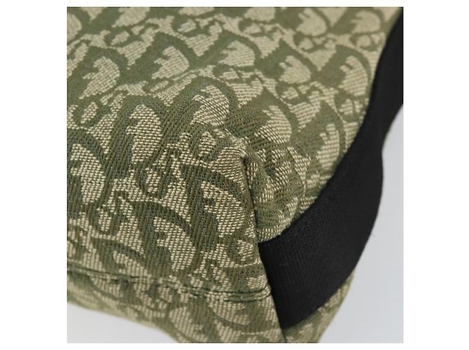 Christian Dior Trotter Canvas Schultertasche Grün Silber Authentisch ar13816 - Ansicht 15
