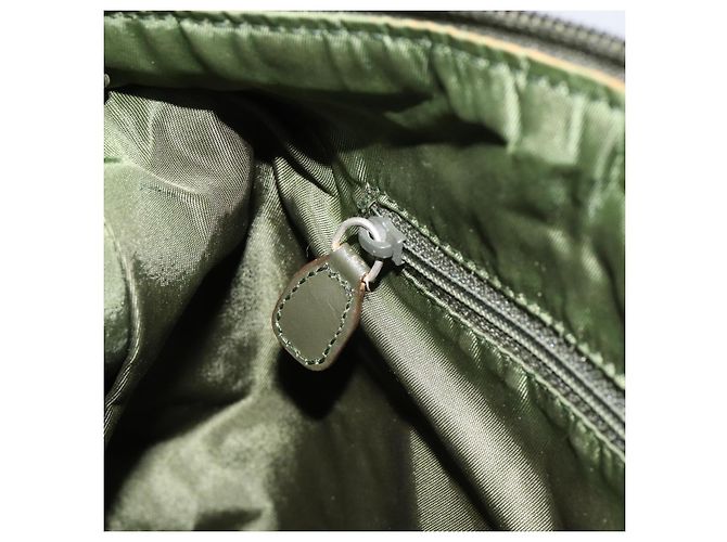 Christian Dior Trotter Canvas Schultertasche Grün Silber Authentisch ar13816 - Ansicht 20