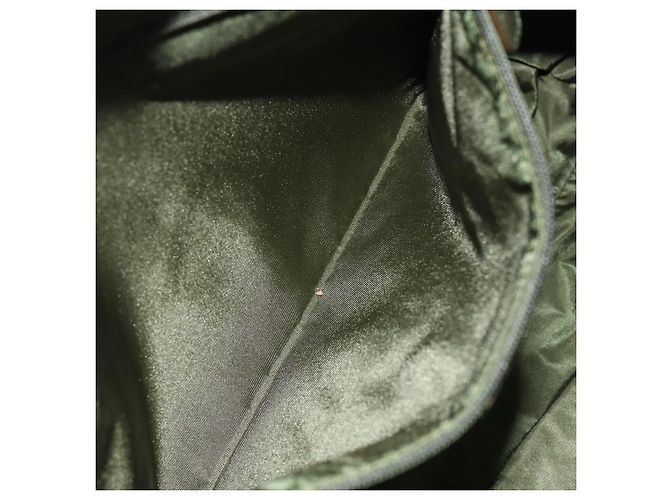 Christian Dior Trotter Canvas Schultertasche Grün Silber Authentisch ar13816 - Ansicht 21