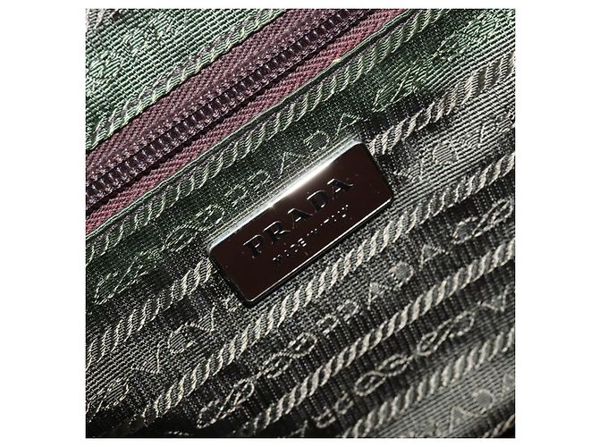 PRADA Borsa a Mano in Tela Gialla Marrone Auth 154533 Giallo - vista 21