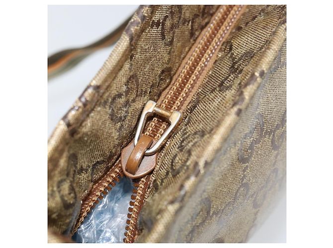 Borsa a Spalla GG Crystal Gucci Beige Oro 189749 Auth yk19824 D'oro - vista 15